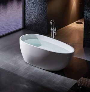 Byron Freestanding Oval Bath White 1500mm