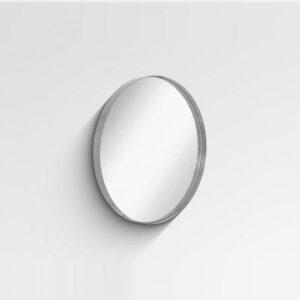 Element Round Mirror 60cm Brushed Nickel Trim
