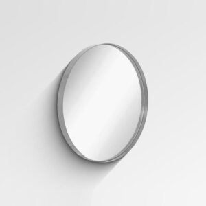 Element Round Mirror 80cm Brushed Nickel Trim