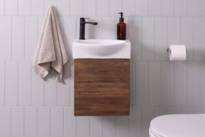 Tiny 400 Wall Hung Semi Recessed Ceramic Top Gloss White