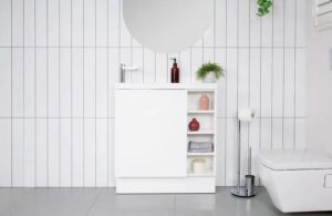 Petite Shelf 800 With Kick 1 Door RH Shelf LH Basin