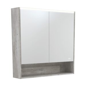 LED Mirror Cabinet With Shelf 900mm Industrail Side Panels & Shelf