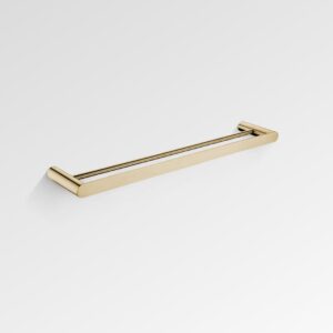 Element Double Towel Rail 800mm Brushed Gold