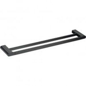 Cora Double Towel Rail 800mm Matt Black