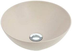 Venezia Round Counter Top Basin 350mm Sand Chrome Pop Up Waste