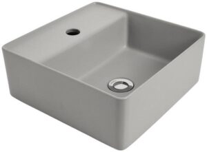 Venezia Square Counter Top Basin 350mm Ash Chrome Pop Down