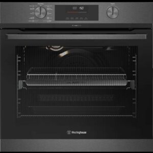 Electric Oven Built-In 60cm Pyrolytic 10 Multifunction Control Knob + AirFry Dark S/S