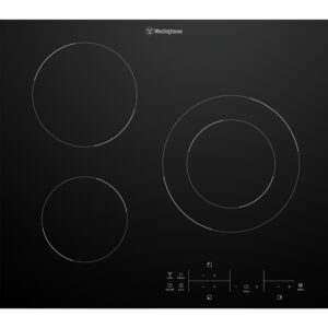 Electric Cooktop Ceramic 60cm 3 Zone Touch Controls Black
