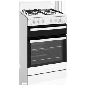 Gas Cooker 54cm Conventional Oven Seperate Grill 4 Burner Gas Hob Piezo White