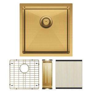 Hana 32L Single Bowl Sink Rugged Brass + Kit 450 x 450 x 200