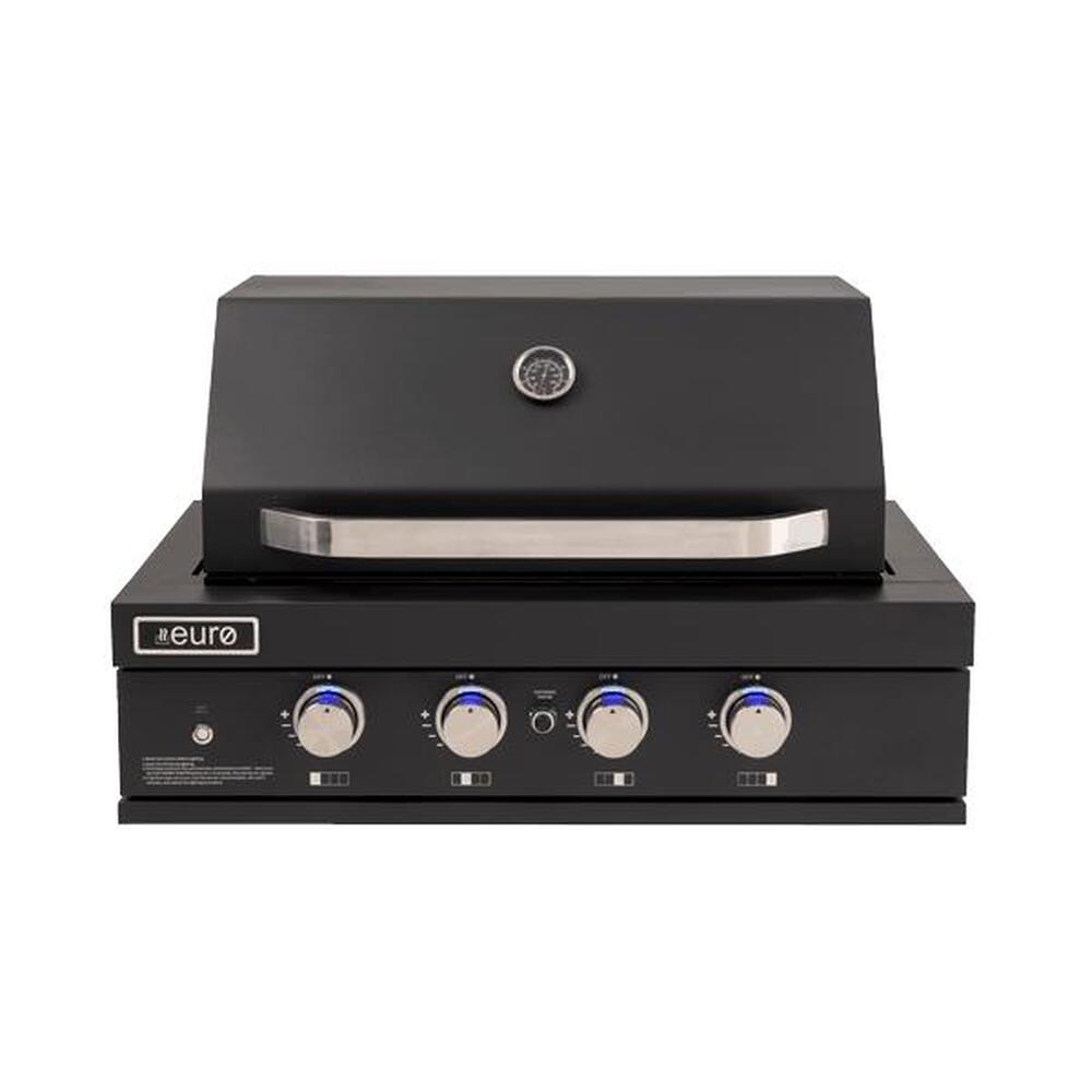 BBQ Built-In 90cm 4 Burner with Hood Black