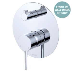 Kaya Shower Diveter Mixer Large Round Plate Chrome Trim Kit ONLY LF