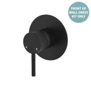 Axle Shower Mixer Large Round Plate Matte Black Trim Kit ONLY LF