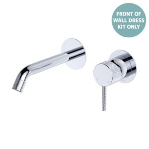 Axle Wall Basin/Bath Mixer Small Round Plates 160mm Outlet Chrome Trim Kit ONLY