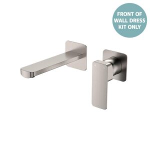 Tono Wall Basin/Bath Mixer Square Plates 160mm Outlet Brushed Nickel Trim Kit ONLY LF