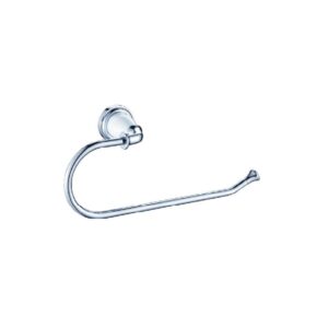 Clasique Toilet Roll Holder Chrome & White