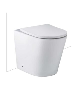 Modia Floor Mount Toilet Pan & C101 Inwall Cistern Cleanflush Soft Close Slim Seat
