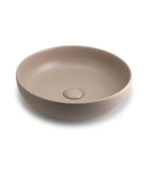 Aurora 380 Ceramic Basin Above Counter 380 x115mm Matte Smoky Taupe