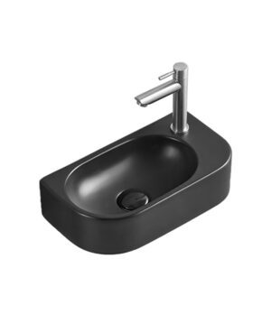 Arko 485 Basin Wall Mini D Shape Matte Black