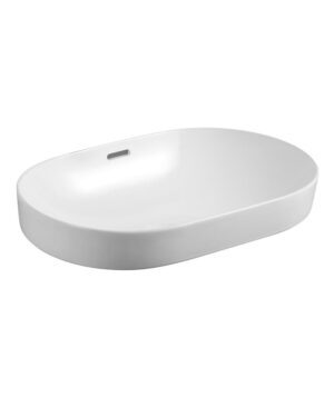 Obello 551 Basin Inset Super Elipse White Silk Matte