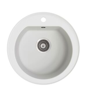 Oros Round Arqstone Sink Abovemount 510mm 1TH OF White
