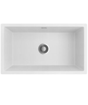 Oros 750 Arqstone Sink 750x440mm 0TH OF White