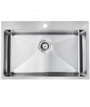 Kubic Deep 750 Sink Galley 750x500mm 1TH NOF Silk S/S