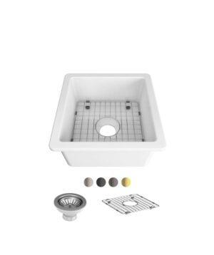 Odessa 460 Sink Pack, Grid and Waste, Matte Black