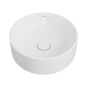Reba Luxe Above Counter Basin With Overflow Gloss White