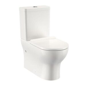 Round BTW Toilet Suite Back Entry Slimline Seat White