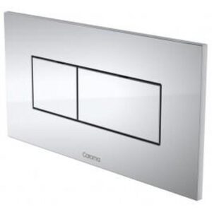 Invisi II Rectangular Dual Flush Plate & Buttons Metal Chrome