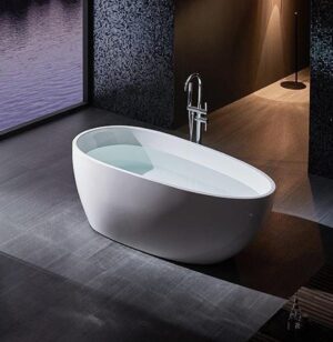 Byron Freestanding Oval Bath White 1700mm