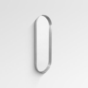 Element Oval Mirror 100x50cm Brushed Nickel Trim