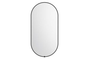 Sera Pill LED Mirror 900x450mm Matte Black Frame
