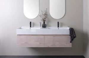 Capri 1400 Wall Hung Vanity Double Bowl