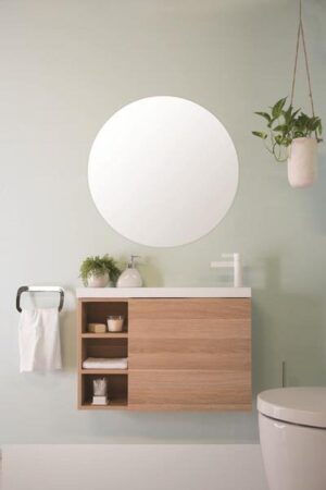 Petite Shelf 800 Wall Hung 1 Door LH Shelf RH Basin
