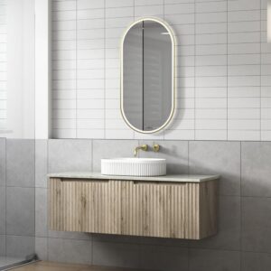 Calder 1200 Wall Hung Vanity With Snow Flat Stone Top