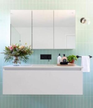 Mambo Ice Glass 1200 Top/Manu Cabinet Wall Hung