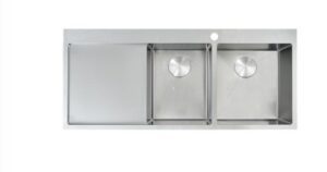 Aireys MK11 1&3/4 Right Hand Bowl Sink 1TH 1200x510x200mm Waste Covers