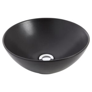 Venezia Round Counter Top Basin 350mm Graphite Chrome Pop Up Waste