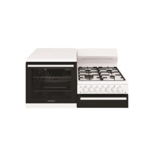 Gas Cooker Elevated 108cm LH Fan Forced Oven Seperate Grill 4 Burner Gas Hob White NG