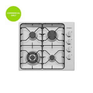 Gas Cooktop 60cm 4 Burner Inc Wok 14.4MJ/h S/S