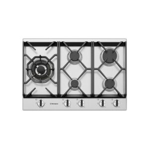Gas Cooktop 75cm 5 Burner Inc Wok 19MJ/H S/S