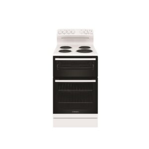 Electric Upright Cooker 54cm Seperate Grill 4 Zone Coil Cooktop White