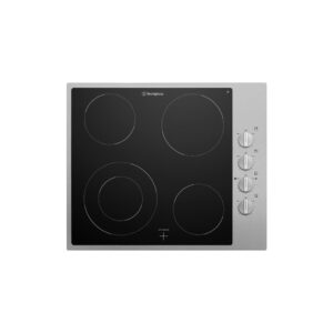 Electric Cooktop Ceramic 60cm 4 Zone Knob Controls S/S Trim