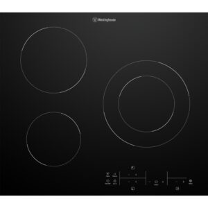 Electric Cooktop Ceramic 60cm 3 Zone Touch Controls Black