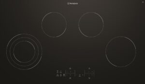 Electric Cooktop Ceramic 90cm 4 Zone Touch Controls Black