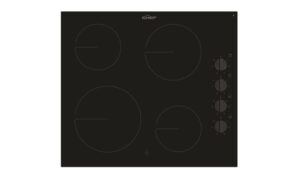 Electric Cooktop Ceramic 60cm 4 Zone Knob Controls Trimless Black