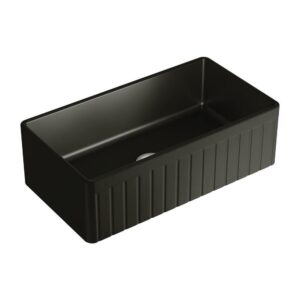 Benson Single Bowl Butler Sink Large Matte Black 830 x 450 x 255 mm