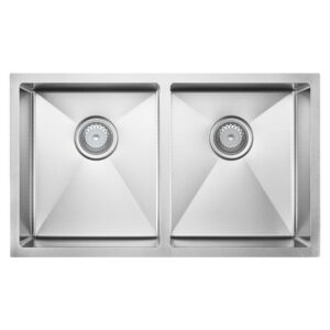 Hana ANTI SCRATCH 27/27L Double Kitchen Sink S/S 760 x 450 x 200